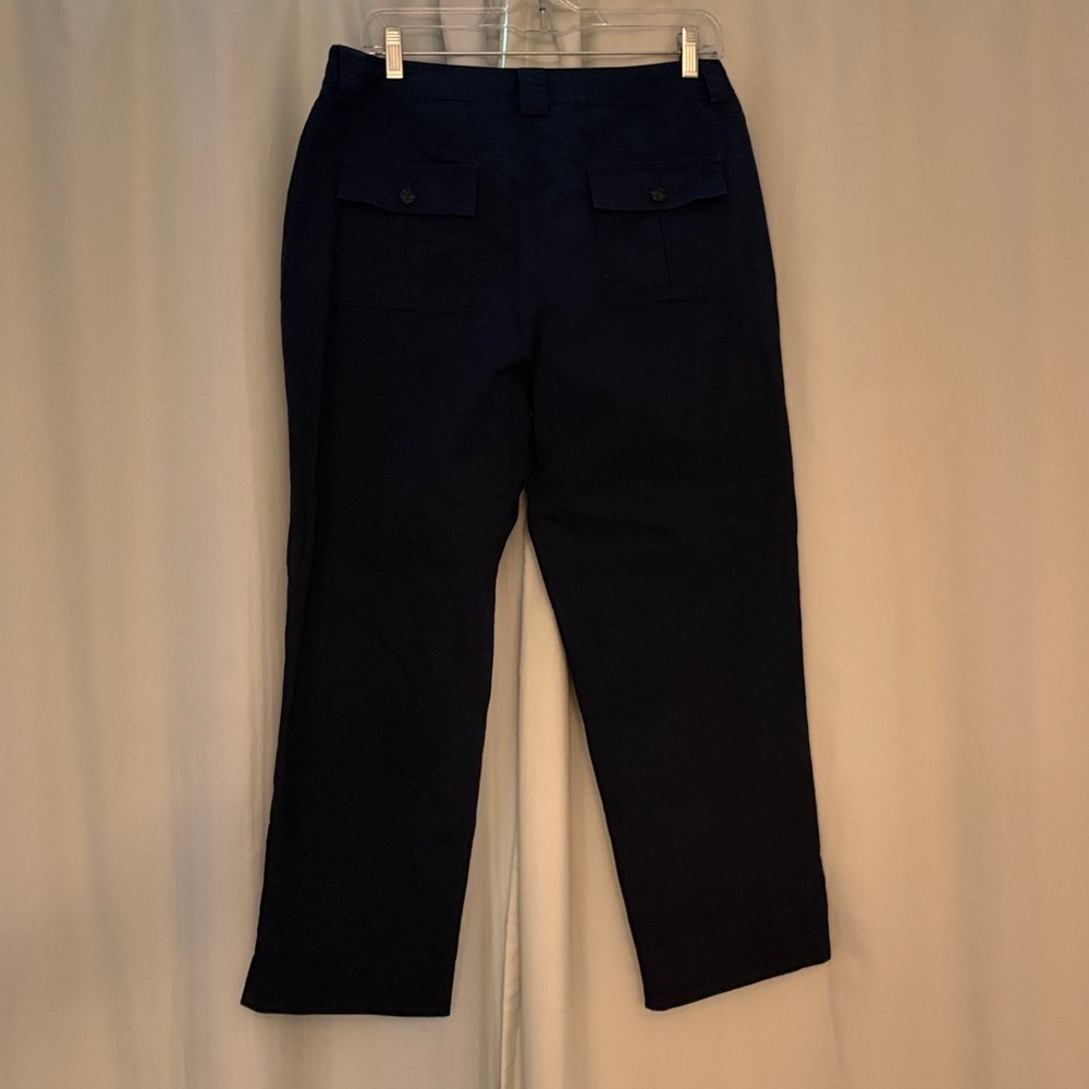 Jones New York Women’s Dark Navy Straight-Leg Cropped Classic Pants, size 10 - Picture 4 of 6